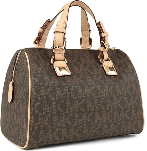 michael kors bowling bag brown|brown suede Michael Kors handbags.